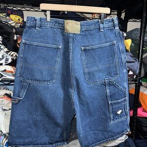Y2K Pure Playas Jeans Baggy Hip Hop Denim Shorts Size 38x14